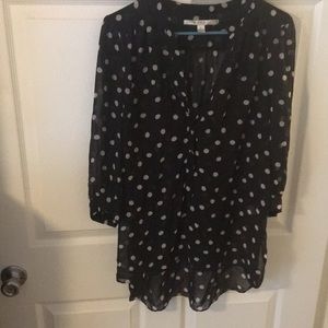 Polka Dot 3/4 Sleeve Top